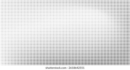 Modern dotted halftone gradient texture. Vanishing polka dot background. Repeating dots gradation simple art abstract design