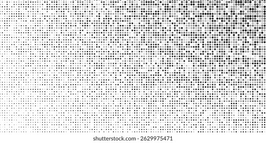 Moderne gepunktete Halbtongradientenstruktur. Verschwindender Polka-Punkt-Hintergrund. Abstufung wiederholter Punkte einfach abstrakt
