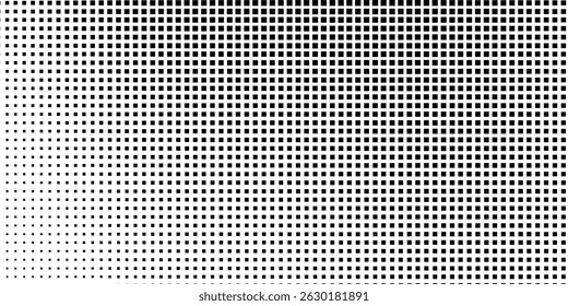 Modern dotted halftone gradient texture. Vanishing polka dot background. Repeating dots gradation illustration vector abstract
