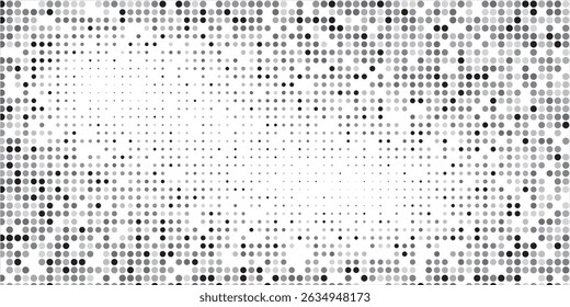 Modern dotted halftone gradient texture. Vanishing polka dot background. Repeating dots gradation simple.vector ilustration