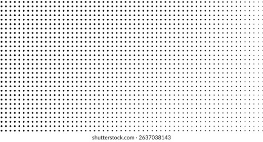 Modern Dotted halftone gradient texture. Vanishing polka dot background. Repeating dots gradation pattern background abstract simple modern art