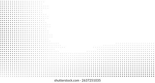 Modern Dotted halftone gradient texture. Vanishing polka dot background. Repeating dots gradation modern abstract art design