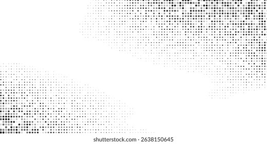 Modern dotted halftone gradient texture. Vanishing polka dot background art