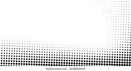 Modern dotted halftone gradient texture. Vanishing polka dot background. Repeating dots abstract simple art background