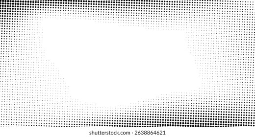 Modern dotted halftone gradient texture. Vanishing polka dot background. Repeating dots abstract
