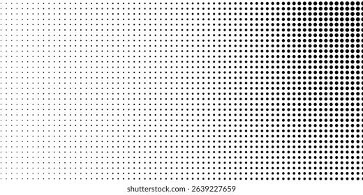 Modern Dotted halftone gradient texture. Vanishing polka dot background. Repeating dots gradation pattern background simple art design