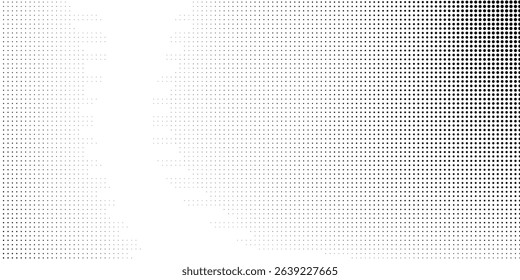 Modern Dotted halftone gradient texture. Vanishing polka dot background. Repeating dots gradation pattern background simple art