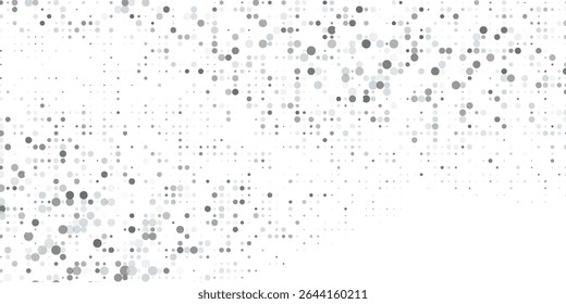 Modern dotted halftone gradient texture. Vanishing polka dot background