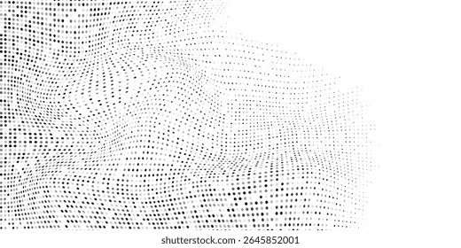 La moderna textura de degradado semitono punteado. Fondo de lunares desapareciendo. Repitiendo punto abstracto