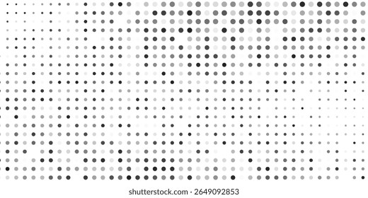 Modern dotted halftone gradient texture. Vanishing polka dot background art