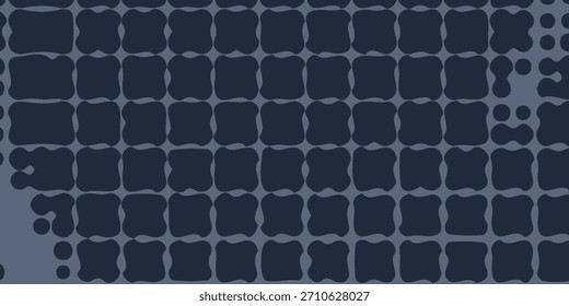 Modern dotted human figures against a square halftone background in monochrome style.