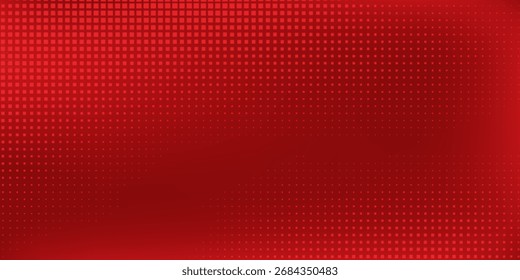 Modern dotted red gradient background, light and shadow on the backdrop with dimensions, hot tone abstract simple design
