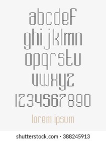 Modern double line font
