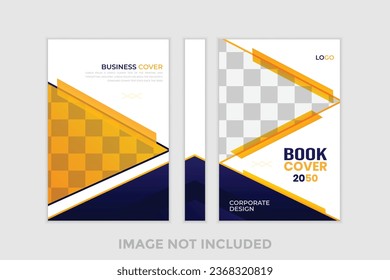 Modern double page business book cover design