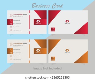 Modern Double-sided creative business card and Clean template.