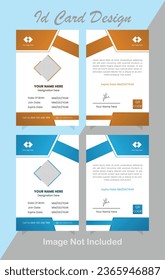 Moderna tarjeta de identificación creativa de doble cara y plantilla Limpiar.
