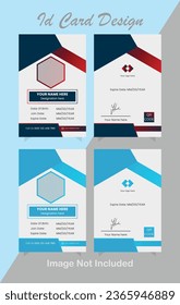 Modern Double-sided creative Id card and Clean template.
