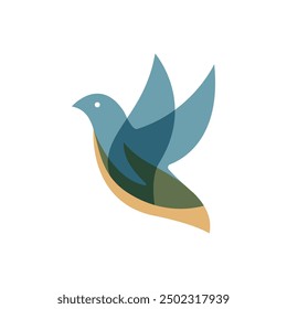 modern dove or pigeon logo vector illustration