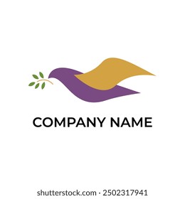 modern dove or pigeon logo vector illustration