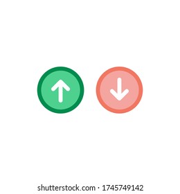 Modernas flechas hacia arriba en círculo. Ilustración vectorial de material aislada en fondo blanco.