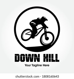 Modern Downhill Bike Logo  Illustration