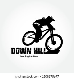 Modern Downhill Bike Logo Illustration