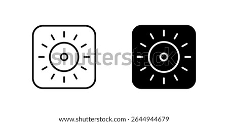 Modern downlight lamp icon set for interior lighting, fixtures, and illumination. Ideal for home decor, architecture, and energy themes.