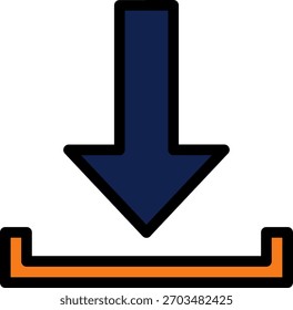 Diseño moderno del icono de la flecha de la Descarga