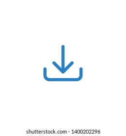 Modern Download Button Icon For All storage business technology company with luxury high end look
