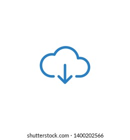 Modern Download Button Icon For All storage business technology company with luxury high end look
