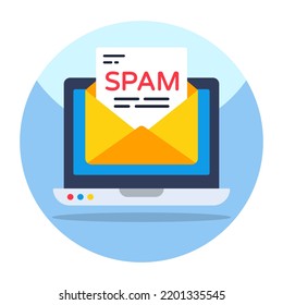 Modern download icon of spam mail