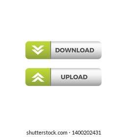 Modern Download Upload Button Icon For All storage business technology company with luxury high end look
