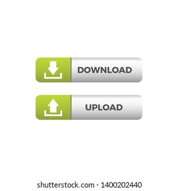 Modern Download Upload Button Icon For All storage business technology company with luxury high end look
