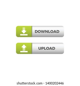 Modern Download Upload Button Icon For All storage business technology company with luxury high end look
