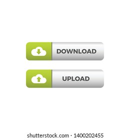 Modern Download Upload Button Icon For All storage business technology company with luxury high end look
