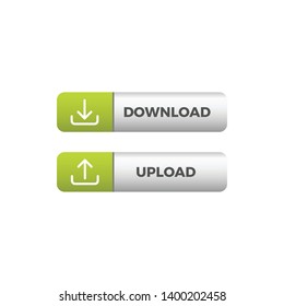 Modern Download Upload Button Icon For All storage business technology company with luxury high end look
