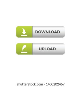 Modern Download Upload Button Icon For All storage business technology company with luxury high end look
