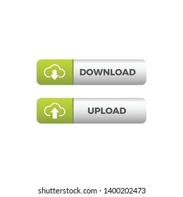 Modern Download Upload Button Icon For All storage business technology company with luxury high end look

