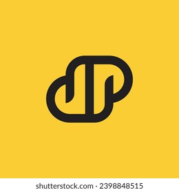 modern DP monogram letter logo design
