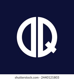 Modernes DQ Circle Logo Design
