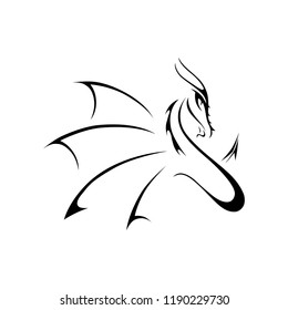 Modern Dragon Logo Icon