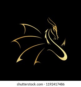 Modern Dragon Logo Icon