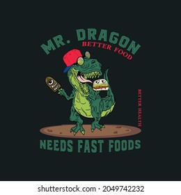 Modern Dragon T-Shirt Design Vector