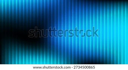 Modern dramatic blue wave dark background vertical stripes electric glow art simple