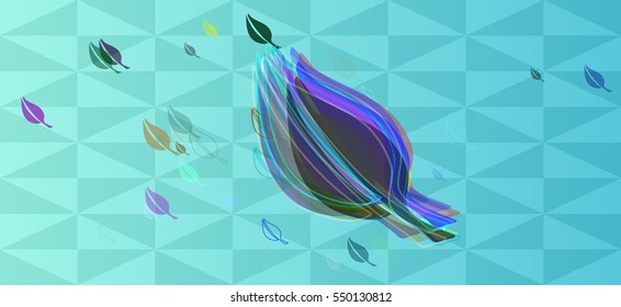modern drawing of arrangement, foliage vector background into popular image