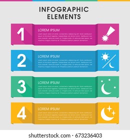 Modern dream infographic template. infographic design with dream icons includes moon and stars. can be used for presentation, diagram, annual report, web design.