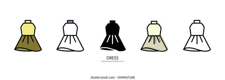 modern DRESS vector type icon
