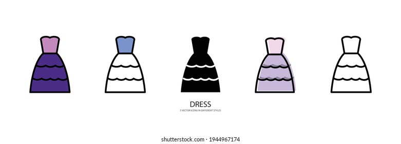 modern DRESS vector type icon