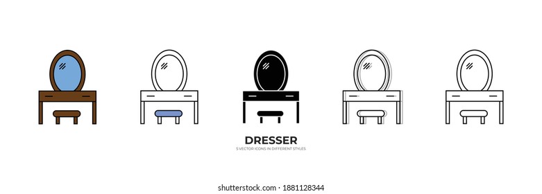 MODERN DRESSER VECTOR TYPE İCON