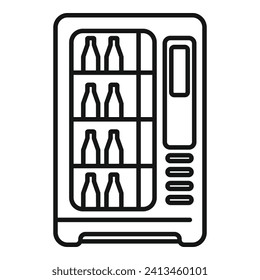 Modern drinking machine icon outline vector. Cooling vessel. Drink bottle design